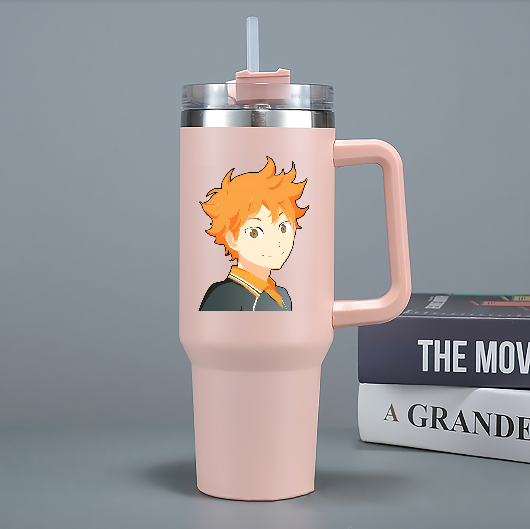 （画像用） ハイキュー!! Haikyu!! 1200mL車用タンブラー - クリスタルステッカー（プラスチックストロー付き）
